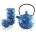 Polka Dots Blue Teapot   4 Cup Set 600ml ***SALE ITEM*** (15% OFF)