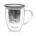 Double Wall Glass Infuser Mug (SS Infuser) 350ml