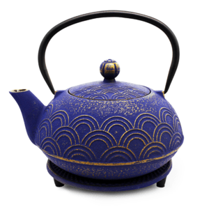 03 Nami Navy Blue & Gold Iron Teapot 900ml